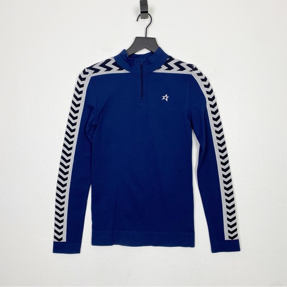 Perfect Moment Knit Thermal Top Zig Zag Half Zip Quarter Zip - Picture 3 of 6